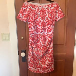 PinkBlush orange and Blue Fitted Dress